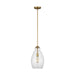 Generation Lighting. - P1484SB - One Light Pendant - Marino - Satin Brass