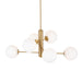 Artcraft - AC11765BR - Six Light Chandelier - Aurelia - Brass