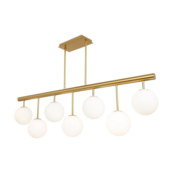 Artcraft - AC11767BR - Seven Light Island/Pool Table - Aurelia - Brass