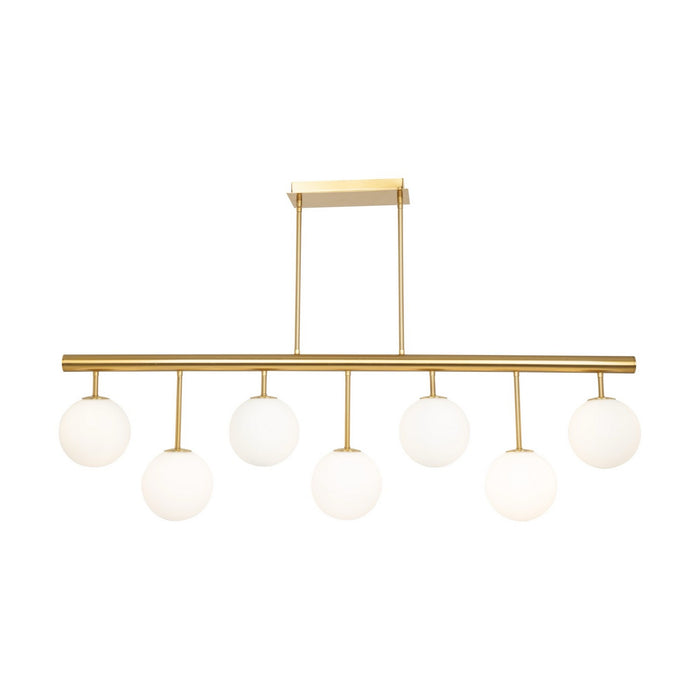 Artcraft - AC11767BR - Seven Light Island/Pool Table - Aurelia - Brass