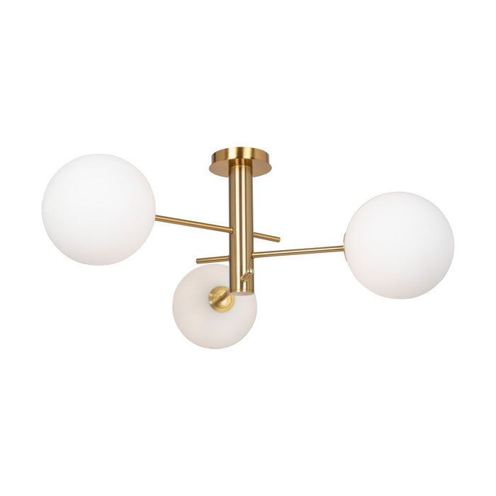 Artcraft - AC11763BR - Three Light Semi-Flush Mount - Aurelia - Brass