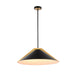 Artcraft - AC11914BK - Three Light Pendant - Baltic - Black and Brushed Brass