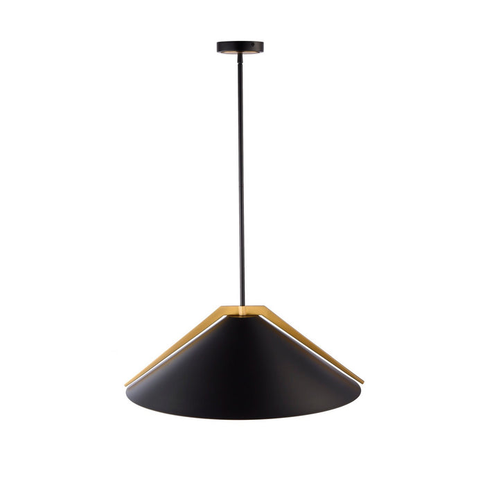 Artcraft - AC11914BK - Three Light Pendant - Baltic - Black and Brushed Brass