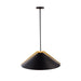 Artcraft - AC11914BK - Three Light Pendant - Baltic - Black and Brushed Brass