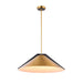 Artcraft - AC11914BR - Three Light Pendant - Baltic - Brass and black