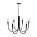 Artcraft - AC11926BK - Six Light Chandelier - Bronte - Black