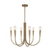 Artcraft - AC11926BR - Six Light Chandelier - Bronte - Brass