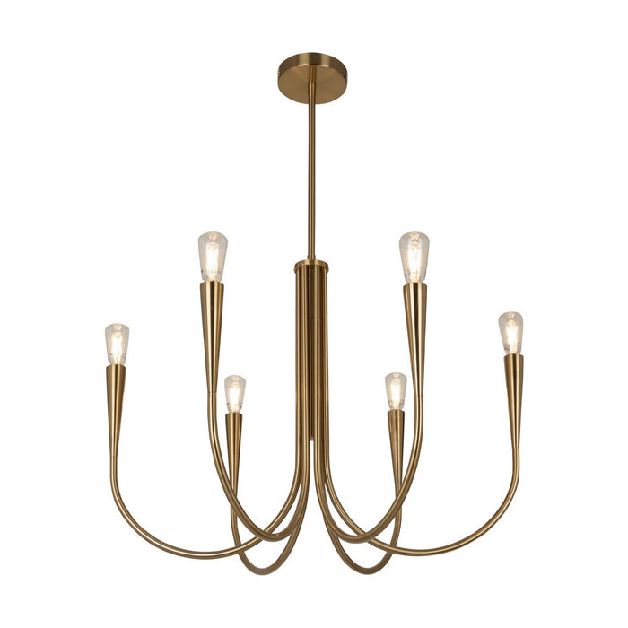 Artcraft - AC11926BR - Six Light Chandelier - Bronte - Brass