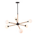 Artcraft - AC11846BK - Six Light Chandelier - Capilano - Black