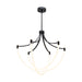 Artcraft - AC6810BK - LED Chandelier - Cascata - Black and Brushed Brass