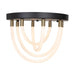 Artcraft - AC6811BK - LED Flush Mount - Cascata - Black and Brushed Brass