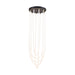 Artcraft - AC6812BK - LED Chandelier - Cascata - Black and Brushed Brass