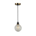 Artcraft - AC11870SW - One Light Pendant - Gem - Black and Brushed Brass