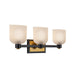 Artcraft - AC11693BB - Three Light Bathroom Vanity - Lyndon - Black and Brushed Brass