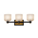 Artcraft - AC11693BB - Three Light Bathroom Vanity - Lyndon - Black and Brushed Brass