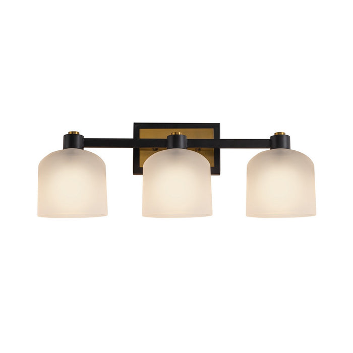 Artcraft - AC11693BB - Three Light Bathroom Vanity - Lyndon - Black and Brushed Brass