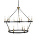 Artcraft - AC11985BB - 15 Light Chandelier - Notting Hill - Black and Brushed Brass