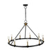 Artcraft - AC11989BB - Nine Light Chandelier - Notting Hill - Black and Brushed Brass