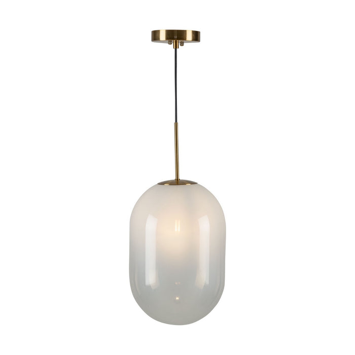 Artcraft - AC10630BR - One Light Pendant - Vita - White, Brass