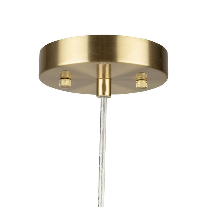 Artcraft - AC10631BR - One Light Pendant - Vita - White, Brass