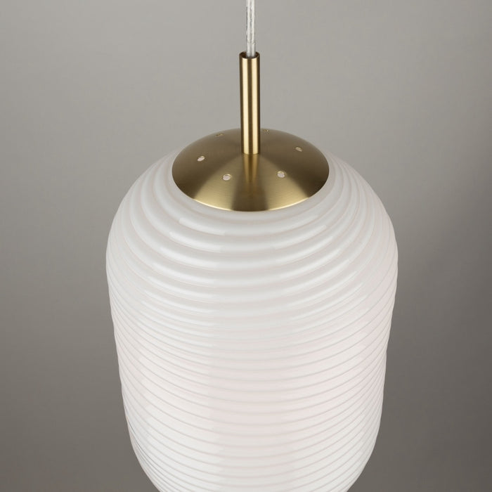 Artcraft - AC10631BR - One Light Pendant - Vita - White, Brass