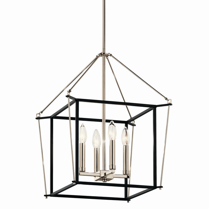 Kichler - 52626PN - Four Light Foyer Pendant - Eisley - Polished Nickel