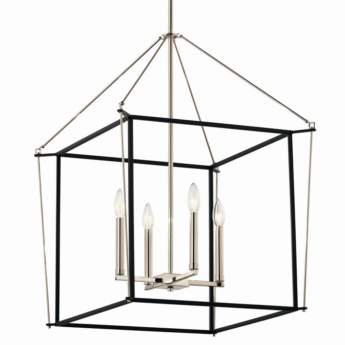 Kichler - 52627PN - Four Light Foyer Pendant - Eisley - Polished Nickel