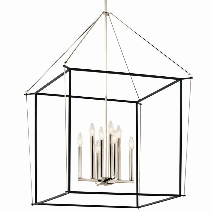 Kichler - 52628PN - Eight Light Foyer Pendant - Eisley - Polished Nickel