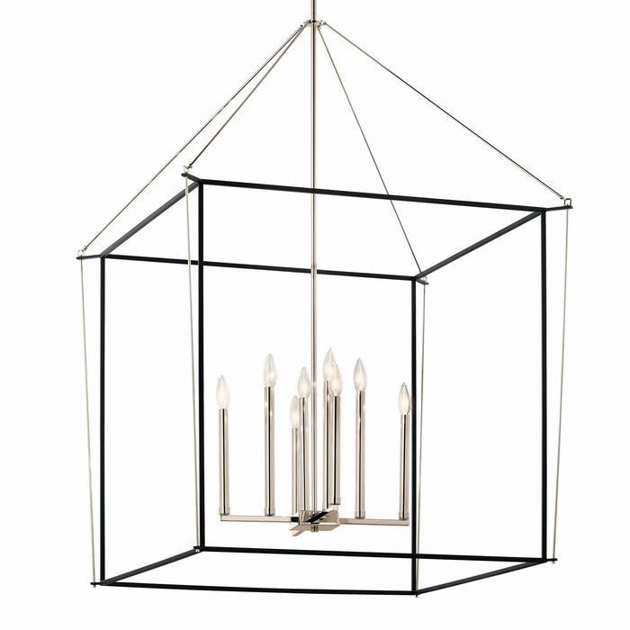 Kichler - 52629PN - Eight Light Foyer Pendant - Eisley - Polished Nickel