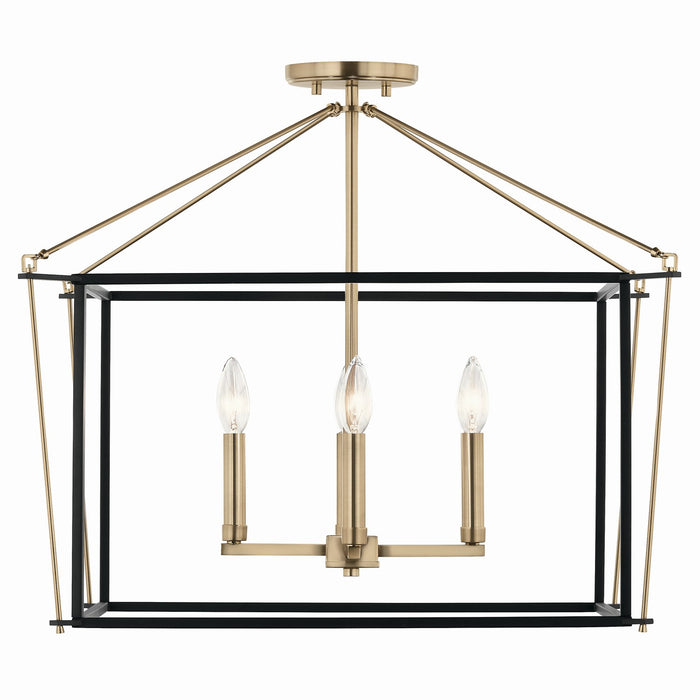 Kichler - 52632CPZ - Four Light Semi Flush Mount - Eisley - Champagne Bronze