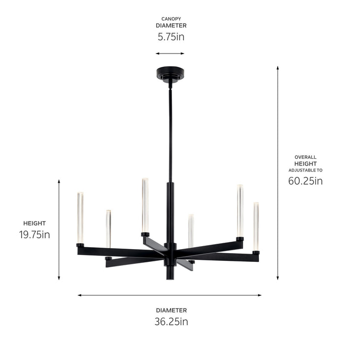 Kichler - 52667BK - LED Chandelier - Sycara - Black