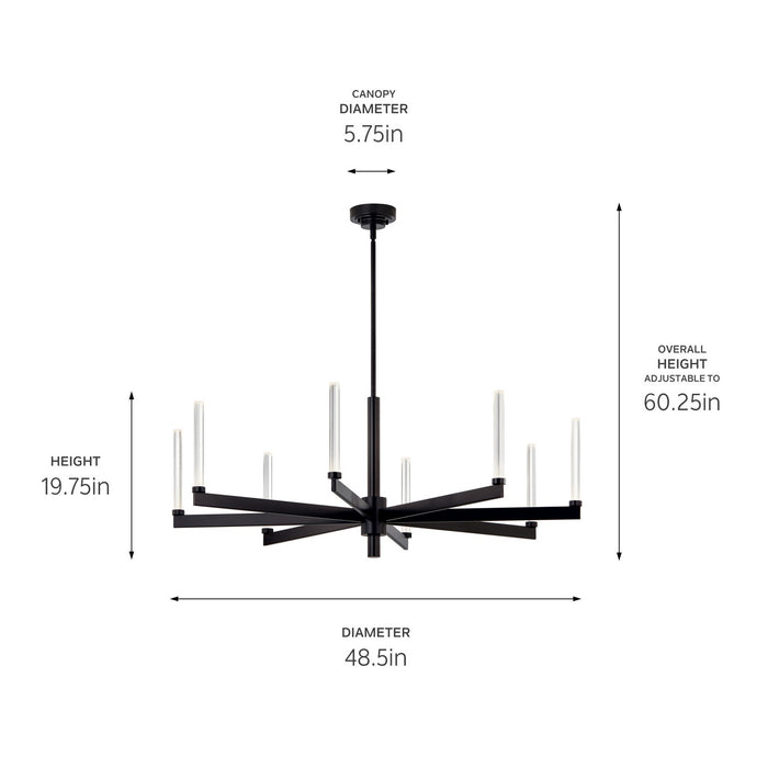 Kichler - 52668BK - LED Chandelier - Sycara - Black