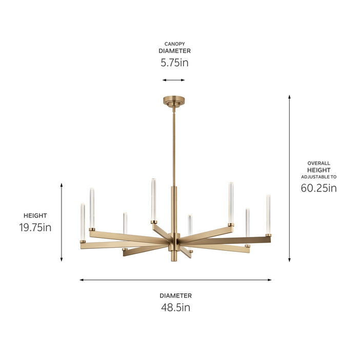 Kichler - 52668CPZ - LED Chandelier - Sycara - Champagne Bronze