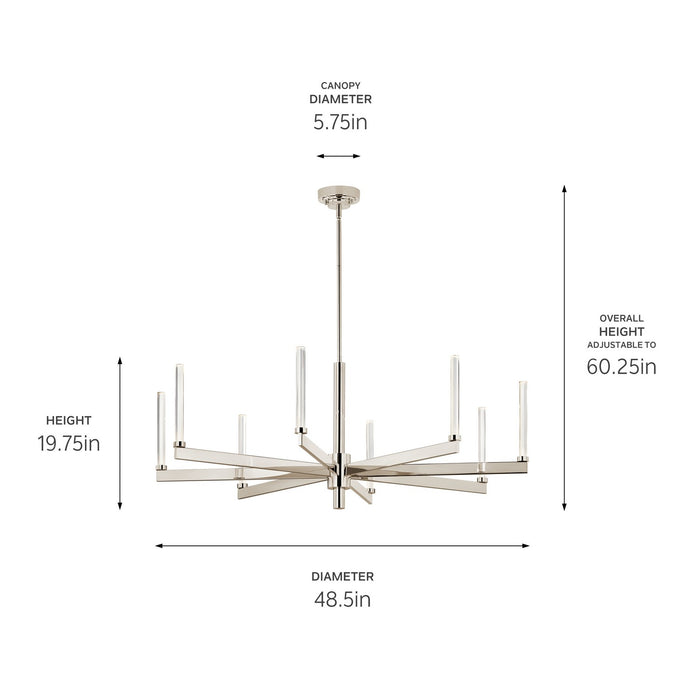 Kichler - 52668PN - LED Chandelier - Sycara - Polished Nickel