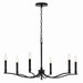 Kichler - 52695BK - Six Light Chandelier - Malene - Black