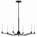 Kichler - 52695BK - Six Light Chandelier - Malene - Black