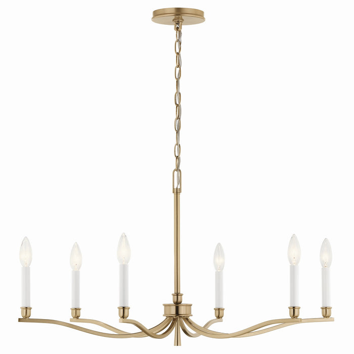 Kichler - 52695CPZ - Six Light Chandelier - Malene - Champagne Bronze