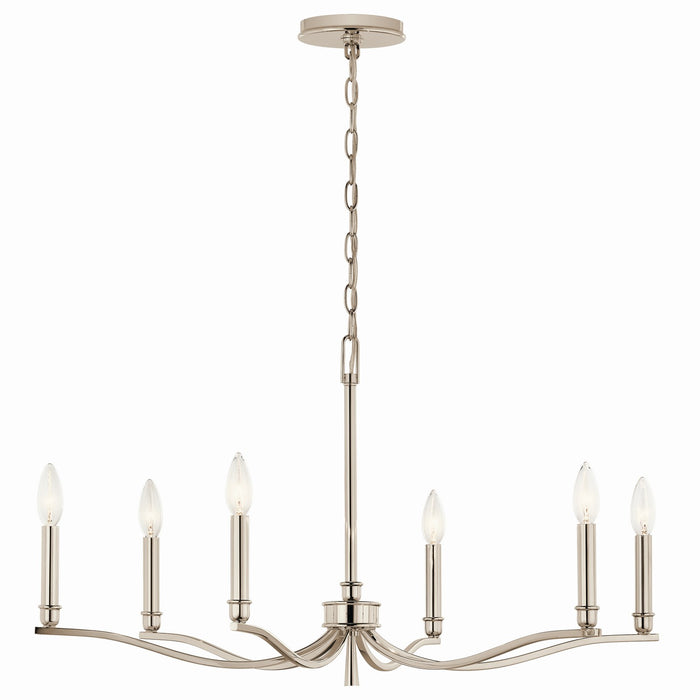 Kichler - 52695PN - Six Light Chandelier - Malene - Polished Nickel