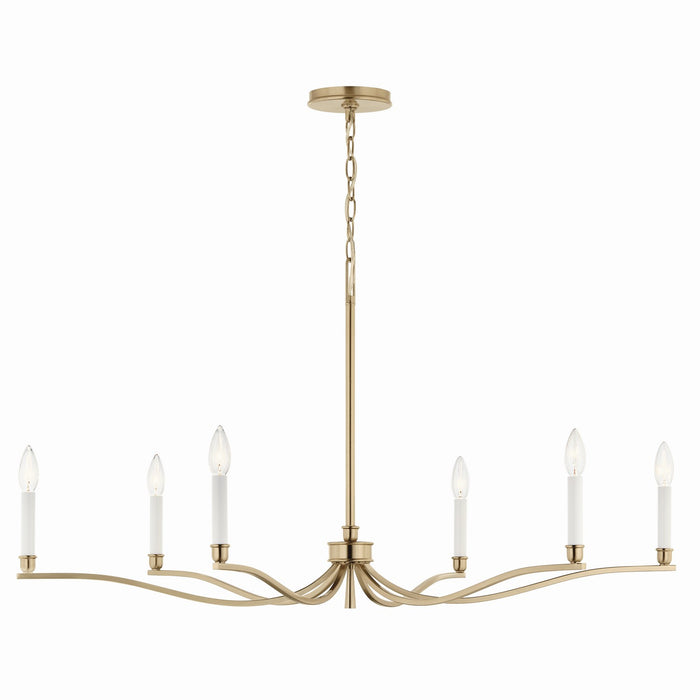 Kichler - 52696CPZ - Six Light Chandelier - Malene - Champagne Bronze