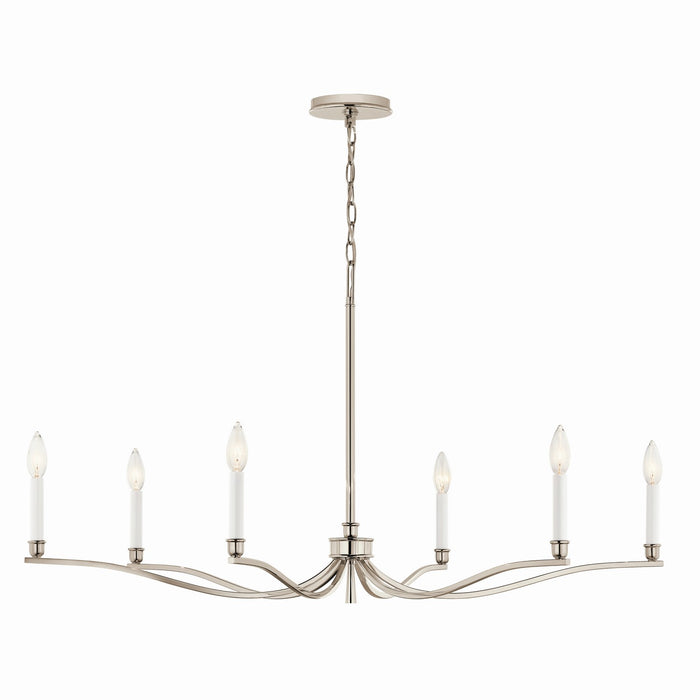 Kichler - 52696PN - Six Light Chandelier - Malene - Polished Nickel