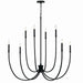 Kichler - 52699BK - Eight Light Foyer Chandelier - Malene - Black