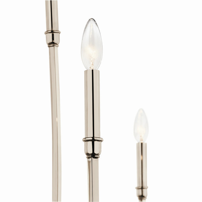 Kichler - 52699PN - Eight Light Foyer Chandelier - Malene - Polished Nickel