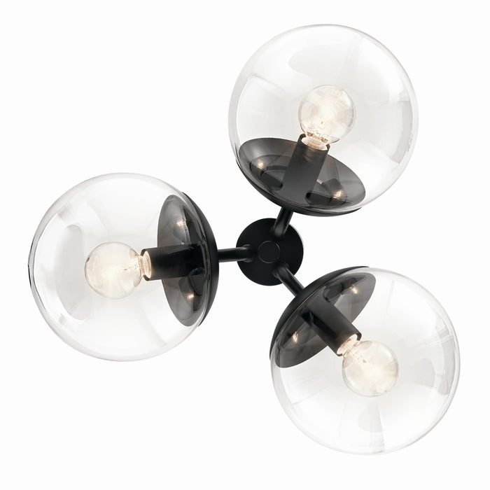 Kichler - 52700BKCLR - Three Light Chandelier - Silvarious - Black