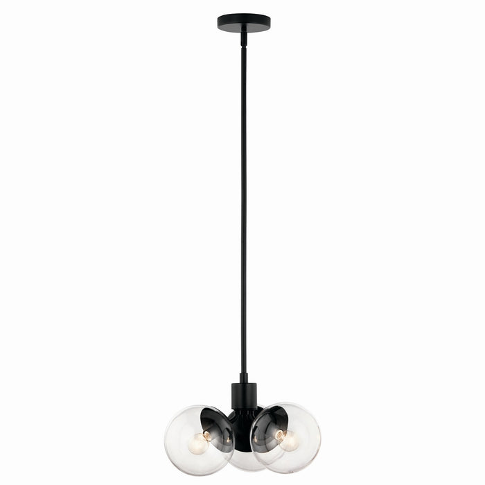 Kichler - 52700BKCLR - Three Light Chandelier - Silvarious - Black