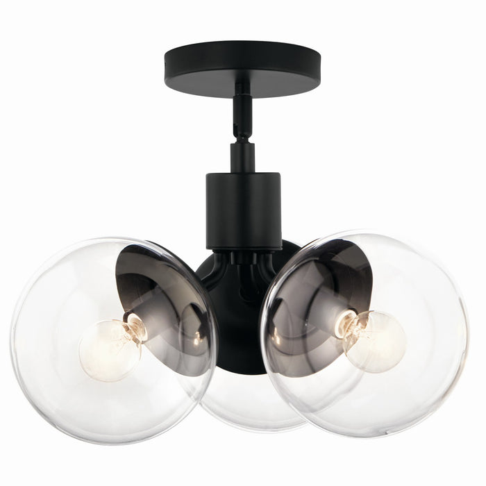 Kichler - 52700BKCLR - Three Light Chandelier - Silvarious - Black