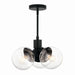 Kichler - 52700BKCLR - Three Light Chandelier - Silvarious - Black