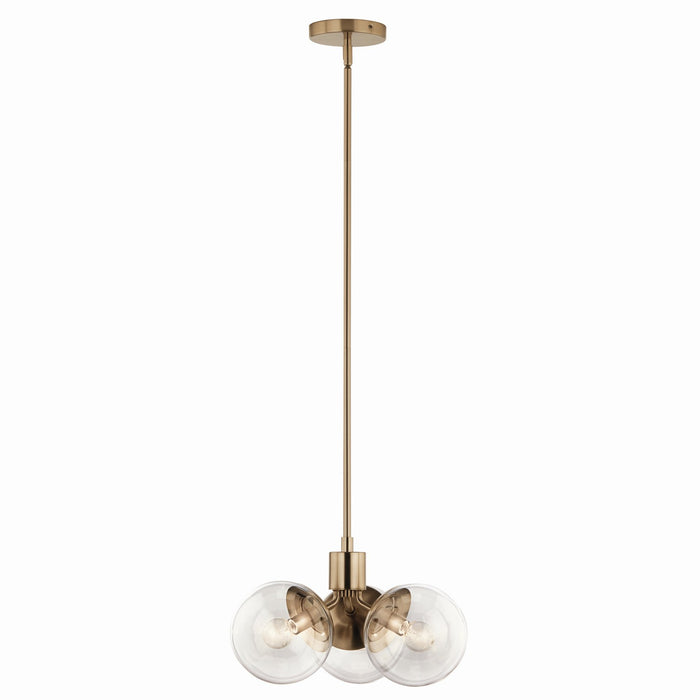 Kichler - 52700CPZCLR - Three Light Chandelier - Silvarious - Champagne Bronze