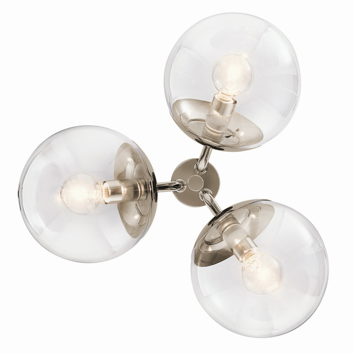 Kichler - 52700PNCLR - Three Light Chandelier - Silvarious - Polished Nickel