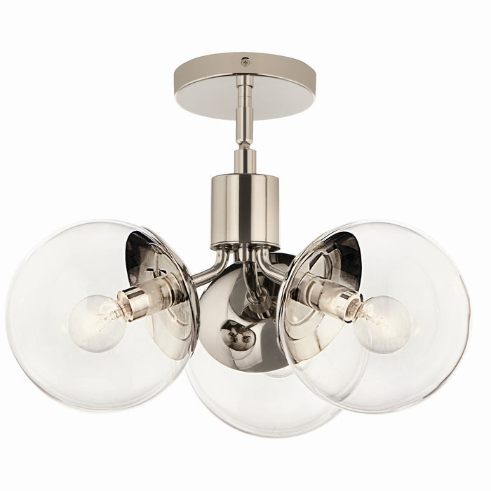 Kichler - 52700PNCLR - Three Light Chandelier - Silvarious - Polished Nickel