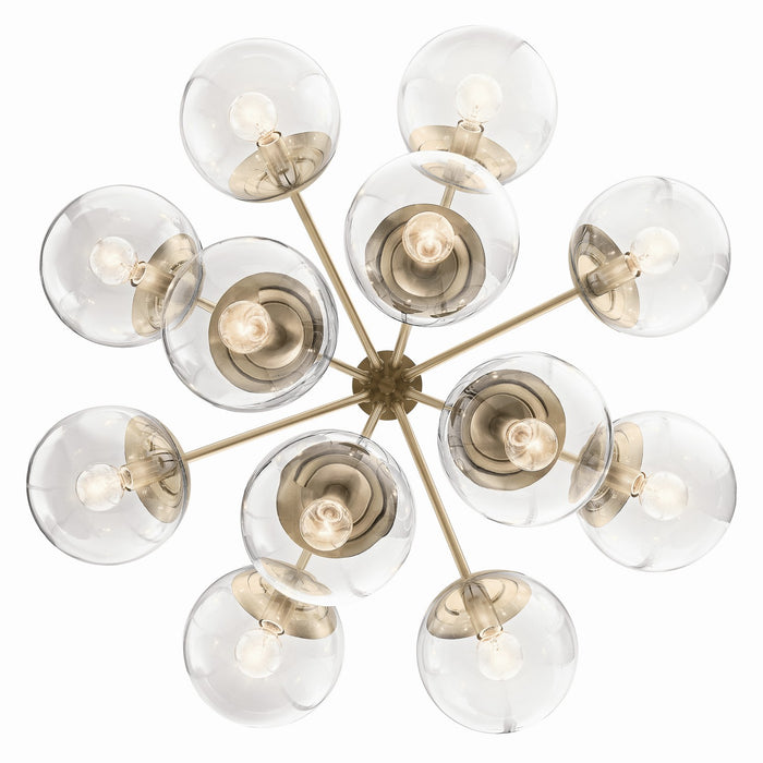 Kichler - 52701CPZCLR - 12 Light Chandelier Convertible - Silvarious - Champagne Bronze